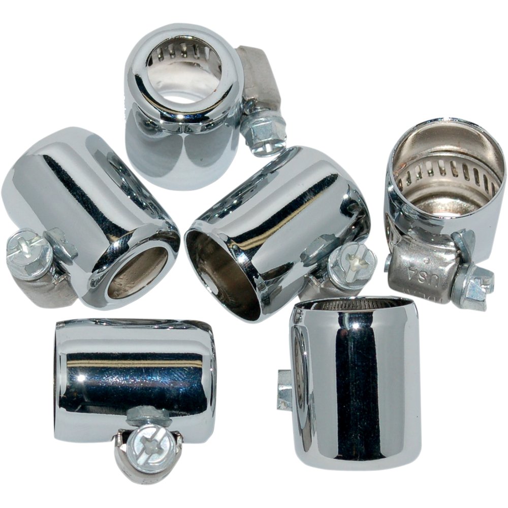 NAMZ Oil Line Hose Clamps - Chrome - 3/8" - 6-Pack NHC-CH206