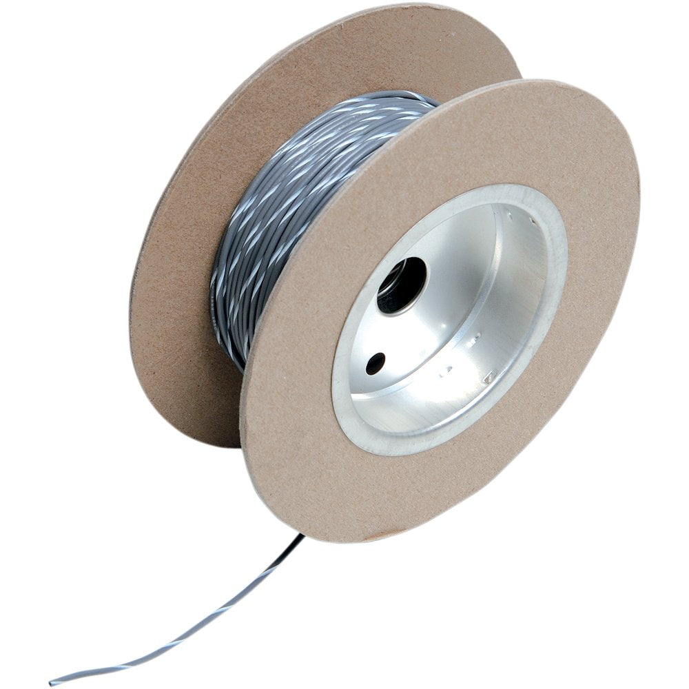 NAMZ 100' Wire Spool - 18 Gauge - Gray/White NWR-89-100