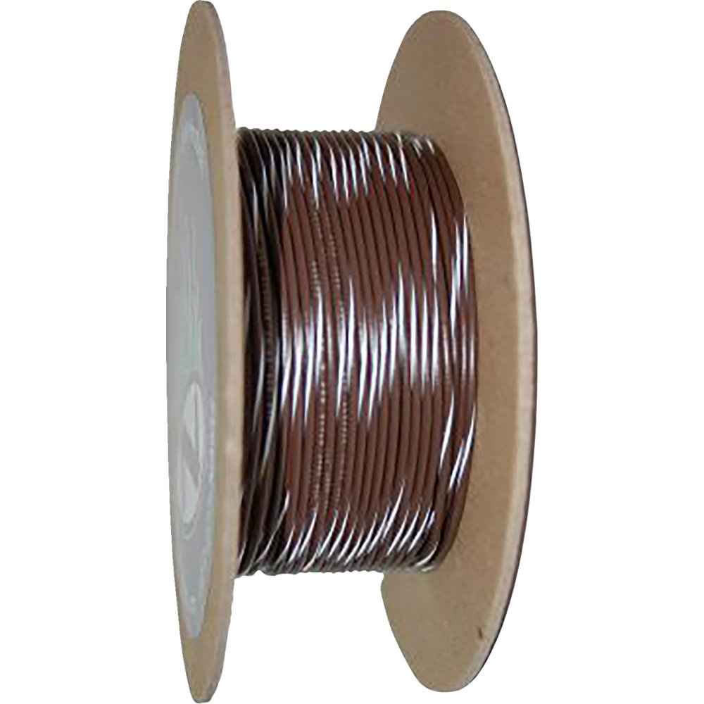 NAMZ 100' Wire Spool - 20 Gauge - Brown/White NWR-19-100-20