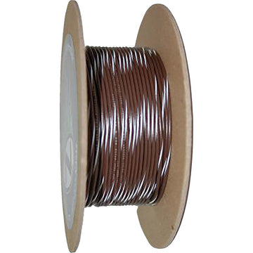 NAMZ 100' Wire Spool - 20 Gauge - Brown/White NWR-19-100-20