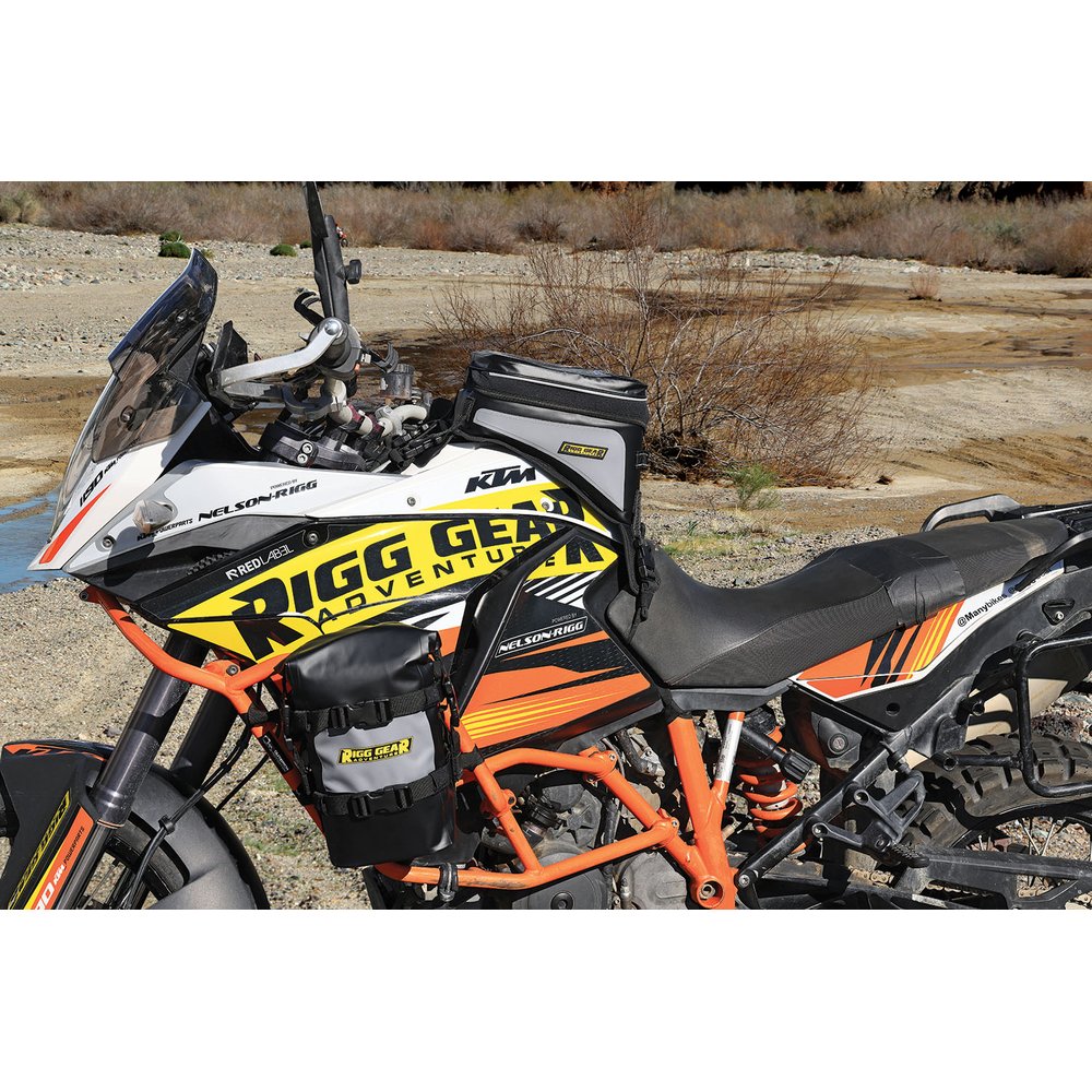 NELSON RIGG Hurricane RiggPak Crash Bar/Tail Bag - Black/Gray SE-4005