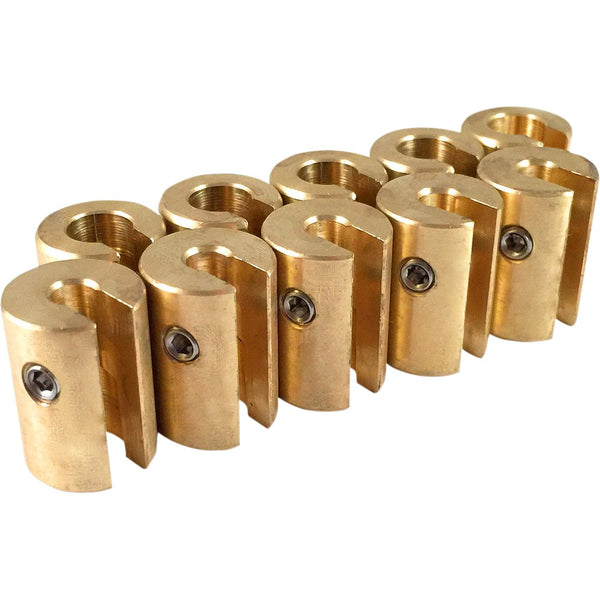 NO-MAR Wheel Weights - 1 oz - Brass - 10 Pack WT-SPK10BR-1
