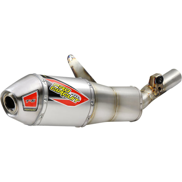 Pro Circuit T-6 Slip-On Muffler - Stainless Steel - Honda 450 0112145A