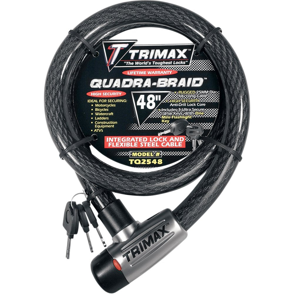 TRIMAX Quad Braid Cable Lock - 48" TQ2548