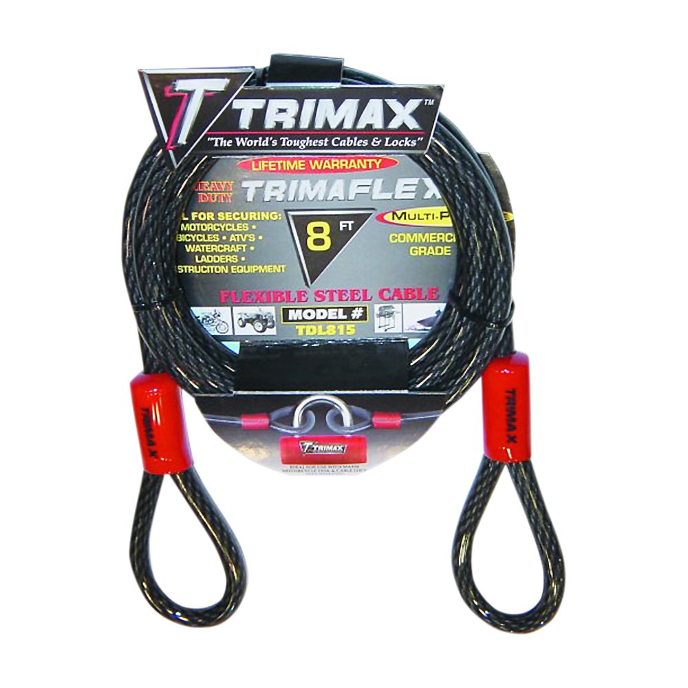 TRIMAX Cable Lock - Dual Loop - 8' TDL815