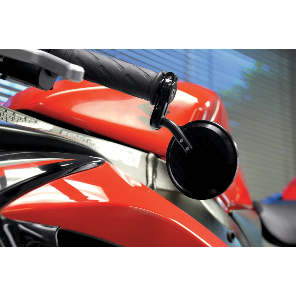 PSR Mirror - Giorgio/Fixed Mount - Side View/Bar-End - Round - Black 00-00201-22