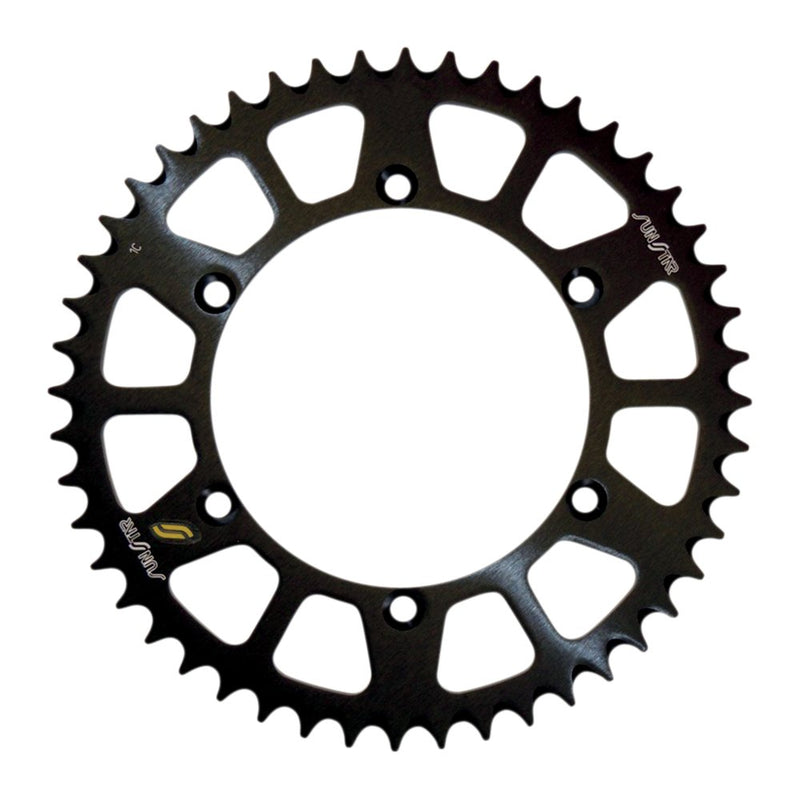 SUNSTAR SPROCKETS Rear Sprocket - 49 Tooth - Kawasaki/Suzuki - Works/Black 5-361949BK