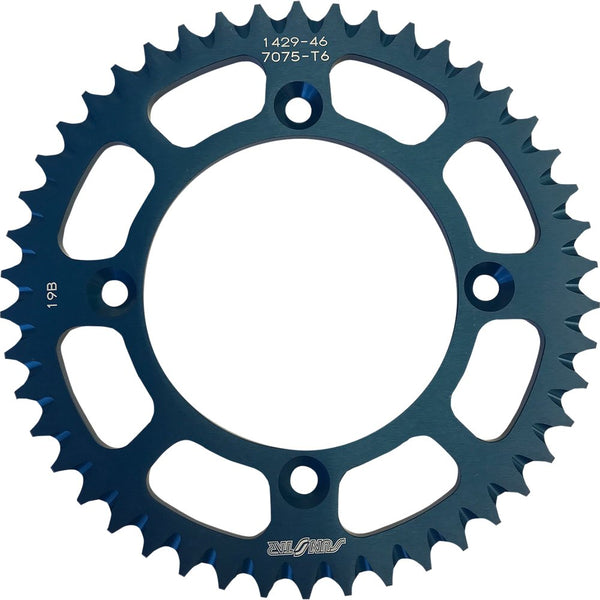 SUNSTAR SPROCKETS Rear Sprocket - 46 Tooth - YZ65 - Works/Blue 5-142946BL