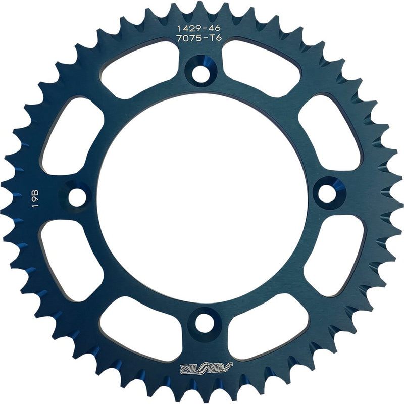 SUNSTAR SPROCKETS Rear Sprocket - 46 Tooth - YZ65 - Works/Blue 5-142946BL