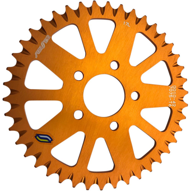 SUNSTAR SPROCKETS Rear Sprocket - 42 Tooth - KTM - Works/Orange 5-001042OR