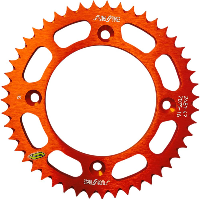 SUNSTAR SPROCKETS Rear Sprocket - 47 Tooth - Gas Gas/Husqvarna/KTM - Works/Orange 5-248147OR
