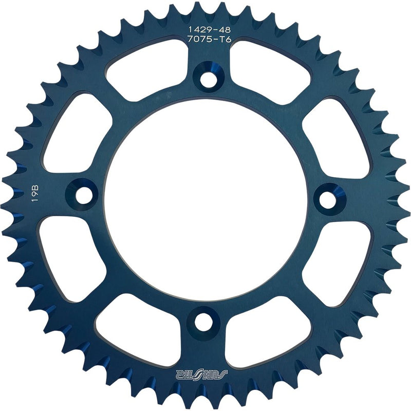 SUNSTAR SPROCKETS Rear Sprocket - 48 Tooth - YZ65 - Works/Blue 5-142948BL
