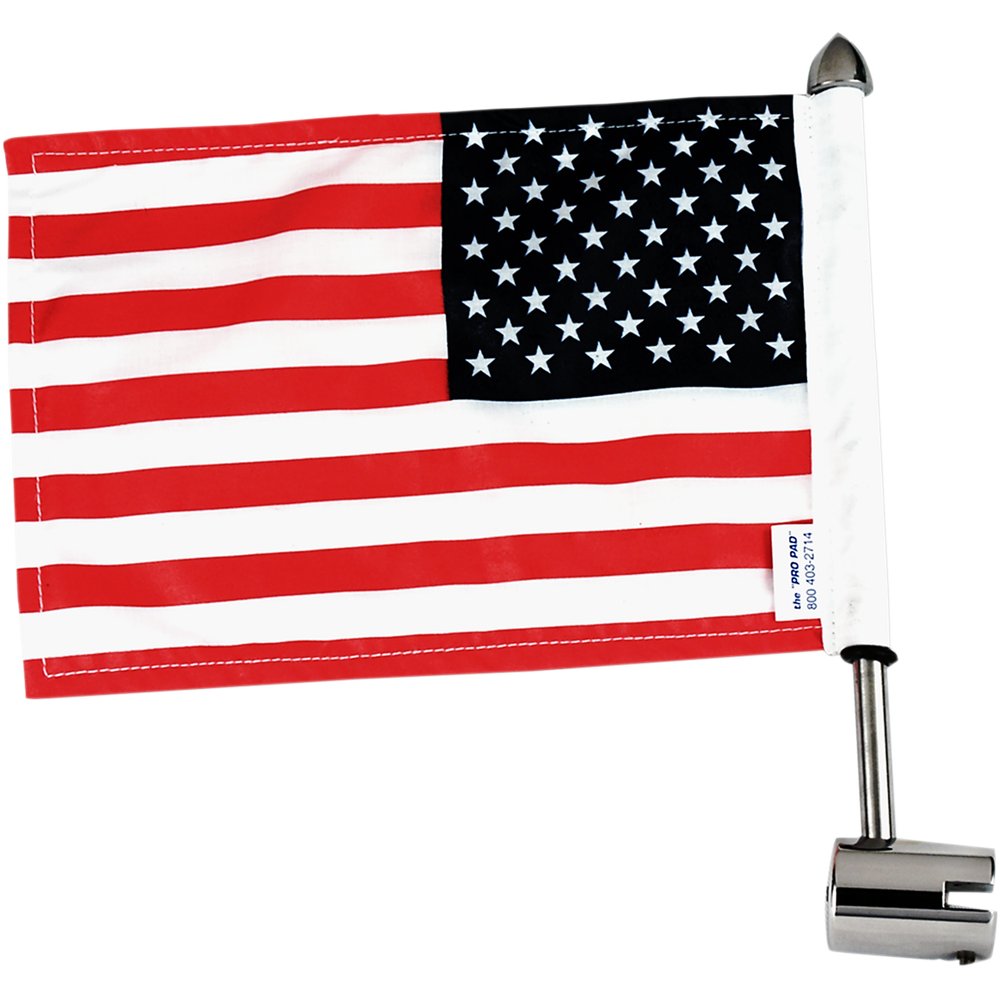 PRO PAD Luggage Rack Flag Mount - 1/4" Flat - With 10" X 15" Flag MSQ-2515