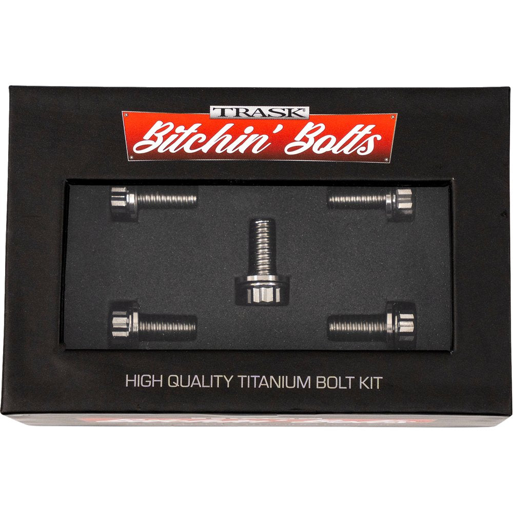 TRASK Bitchin' Bolts Hardware Kit - Titanium - M8 - Derby Cover TM-1050-A