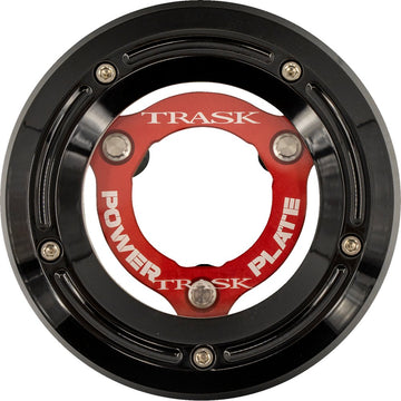 TRASK Derby Cover with Power Plate - Black/Red - Kit - '18-'25 Softail TM-0052-BK-RD