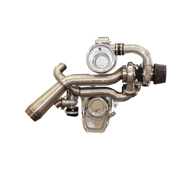 TRASK Tornado Turbo Performance Kit - Polished with Brushed Stainless Steel Exhaust - M8 TM-7600-PO