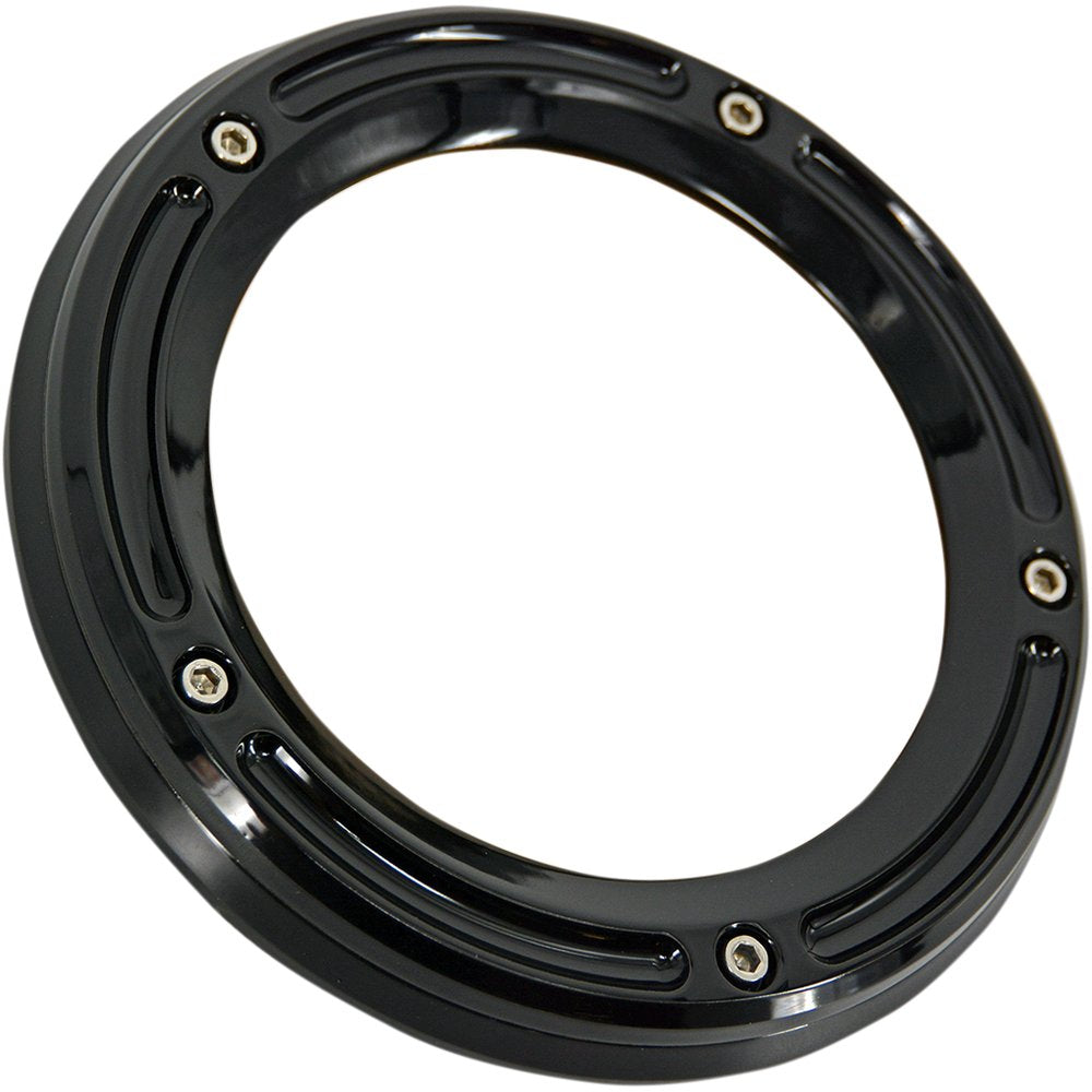 TRASK Assault Derby Cover - Gloss Black - Big Twin TM-0040BK