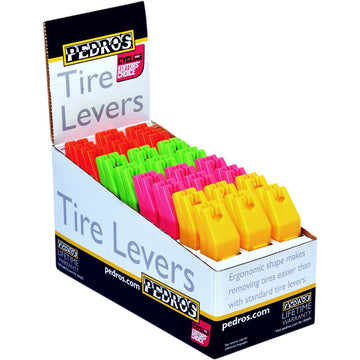 PEDRO'S Tire Levers Display - 4-Color - 24 Pack 6400100