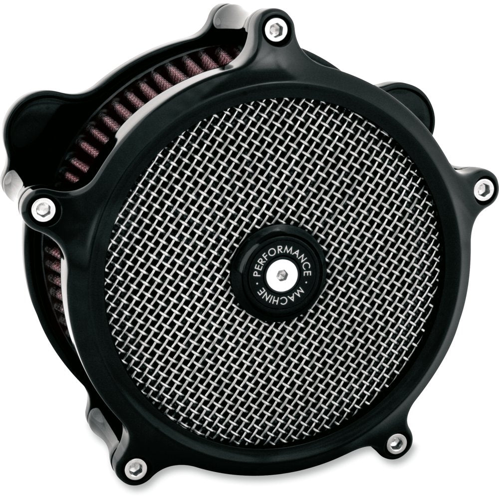 PERFORMANCE MACHINE (PM) Super Gas Air Cleaner Kit - Black 0206-2165-B