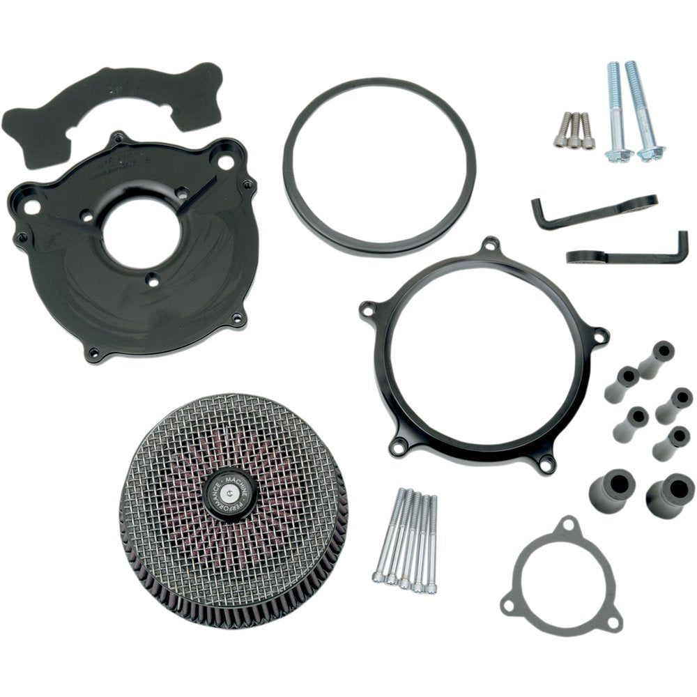 PERFORMANCE MACHINE (PM) Super Gas Air Cleaner Kit - Black 0206-2165-B