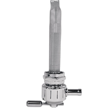 PINGEL Round Fuel Valve - Grooved Chrome - 22 mm 6311-CG