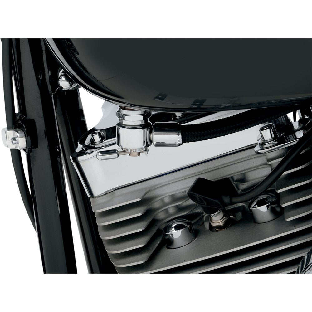 PINGEL Round Fuel Valve - Chrome - 22 mm 4311-CR