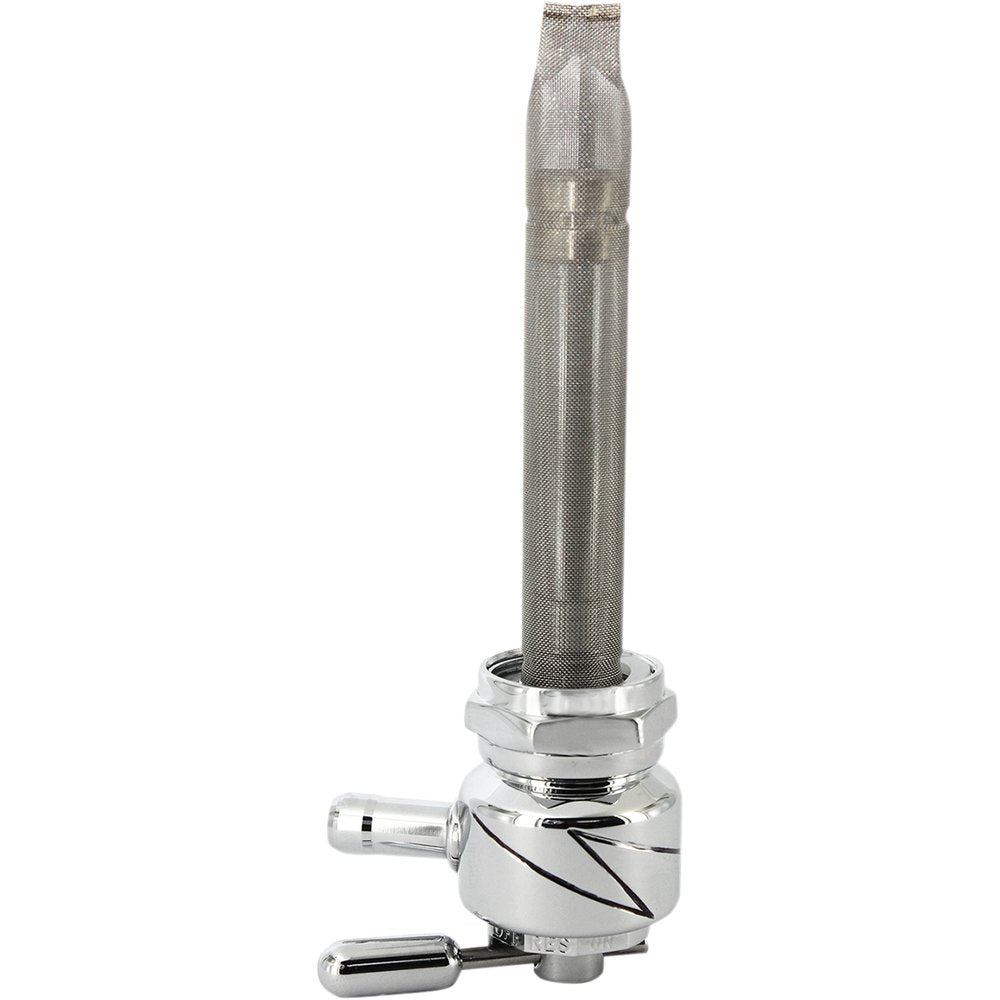 PINGEL Round Fuel Valve - Lightning Chrome - 22 mm 1311-CL