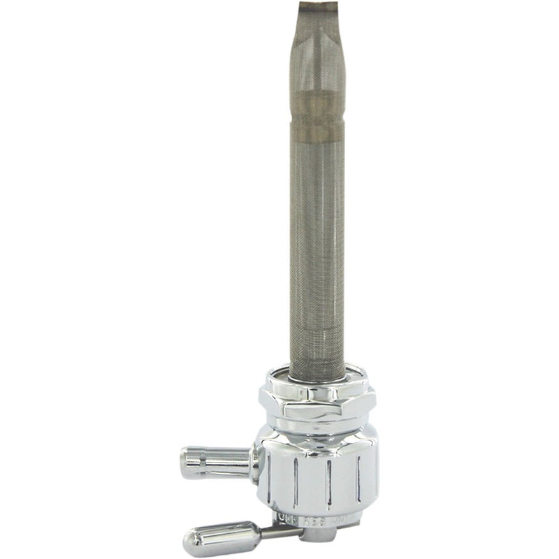 PINGEL Round Fuel Valve - Grooved Chrome - 22 mm 1311-CG