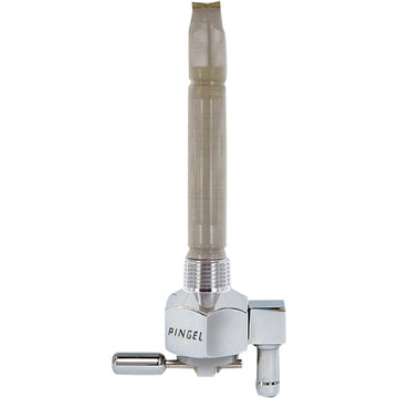 PINGEL Hex Fuel Valve - Chrome - 3/8" NPT 6291-CH