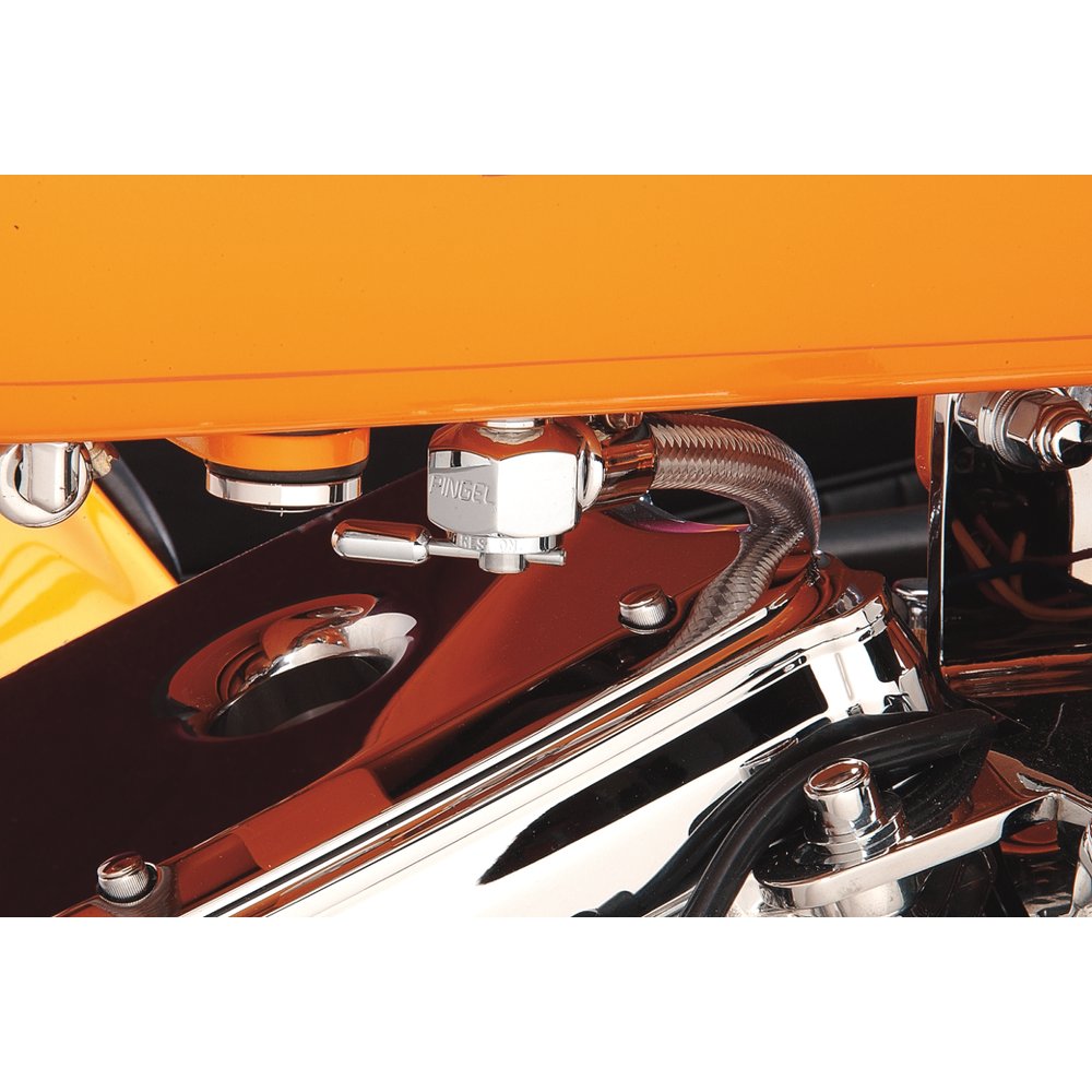 PINGEL Hex Fuel Valve - Chrome - 3/8" NPT 6211-CH