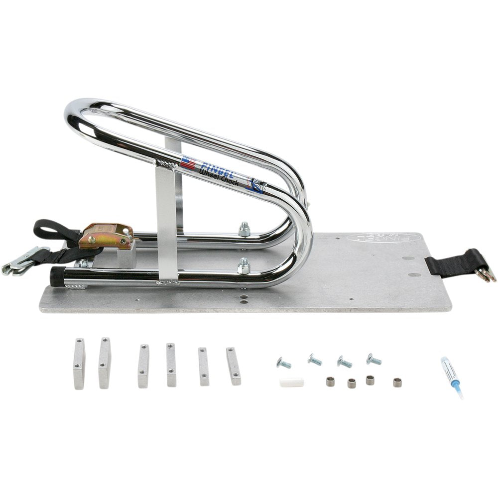 PINGEL Wheel Chock - Series E-Track - Recessed - Removable - Chrome - 3-1/2" WC35ER