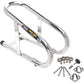 PINGEL Wheel Chock - Removable - Chrome - 3-1/2" WC350