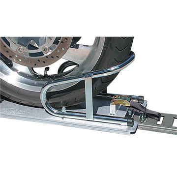 PINGEL Wheel Chock - Series E-Track - Floor Mount - Removable - Chrome - 6-1/2" WC65EF