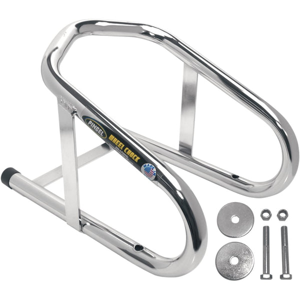 PINGEL Wheel Chock - Permanent - Chrome - 6-1/2