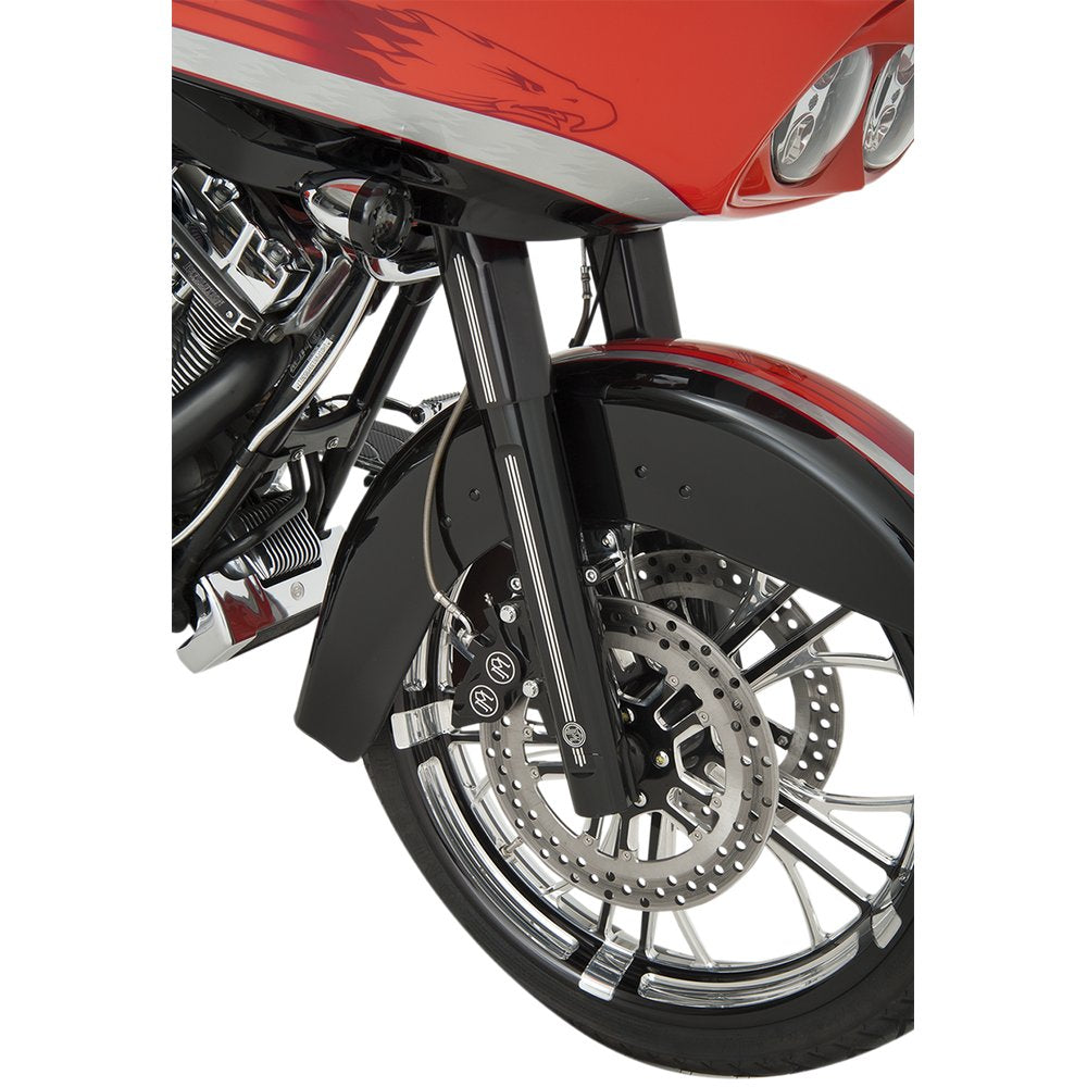 PERFORMANCE MACHINE (PM) Fork Leg Kit - Black - Lower - Dual Disc - Contrast Cut - '08-'13 0208-2056-BM