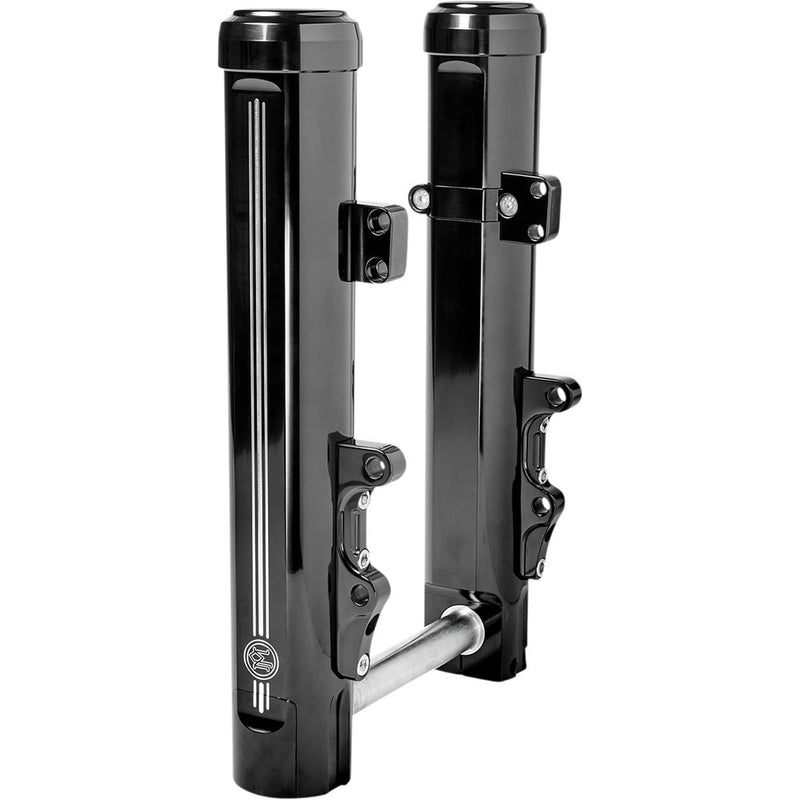 PERFORMANCE MACHINE (PM) Fork Dust Caps - 49 mm - Black Anodized 0208-2181-B