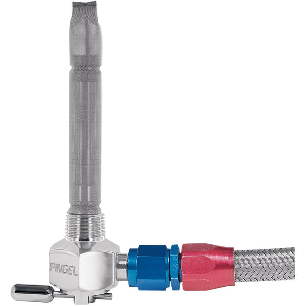 PINGEL Power-Flo* -6AN Fuel Valve - Chrome-Plated - 3/8