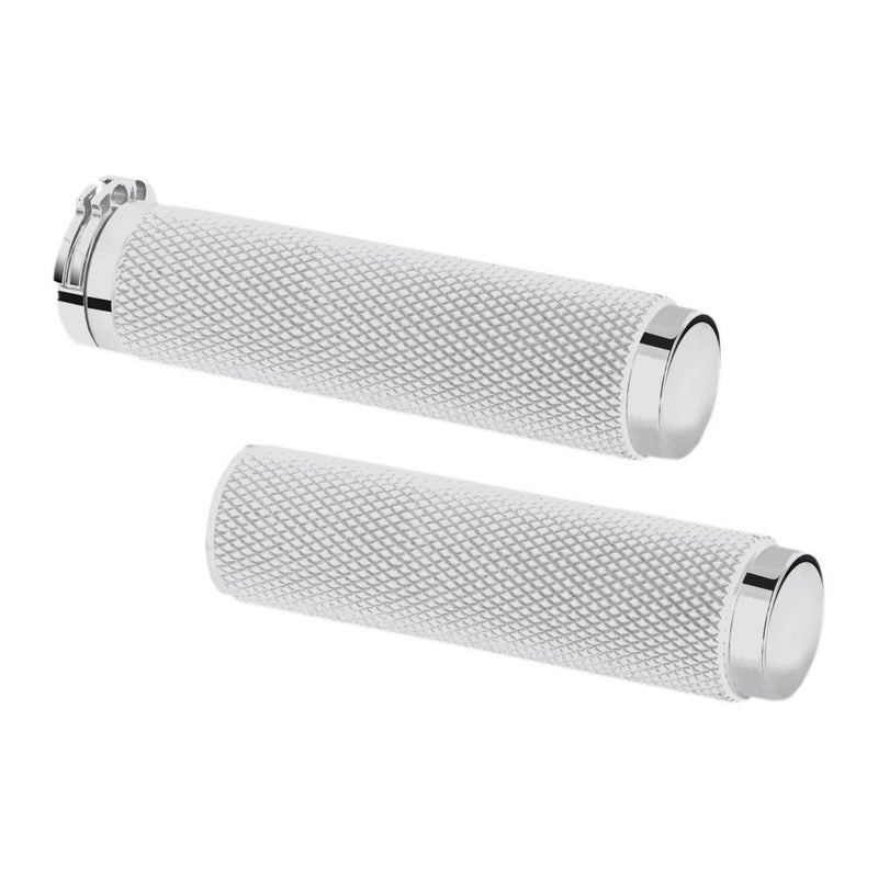PINGEL Billet Grips - Knurled - Chrome 62196