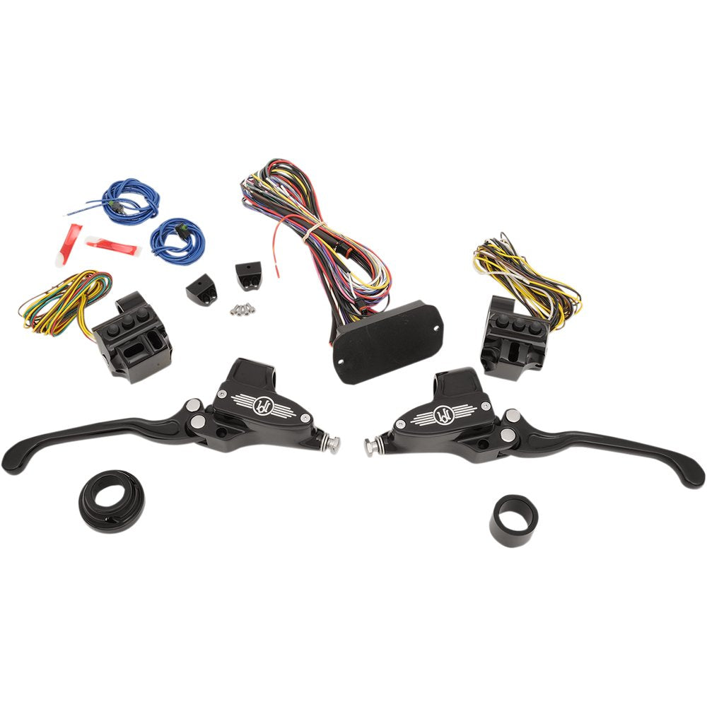 PERFORMANCE MACHINE (PM) Handlebar Controls - Hydraulic - 11/16" Master Cylinder - Black 0062-4026-BM