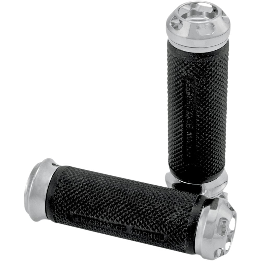 PERFORMANCE MACHINE (PM) Elite Apex Custom Grips - TBW - Chrome 0063-2044-CH