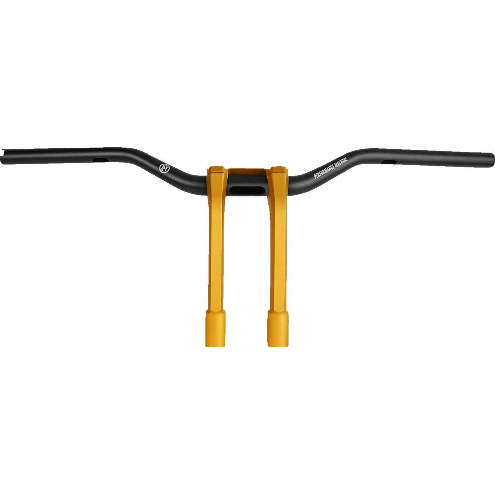 PERFORMANCE MACHINE (PM) Phatbar & Riser Kit - Internal Wiring - 9" - Gold Ops 0208-2195M-SMG