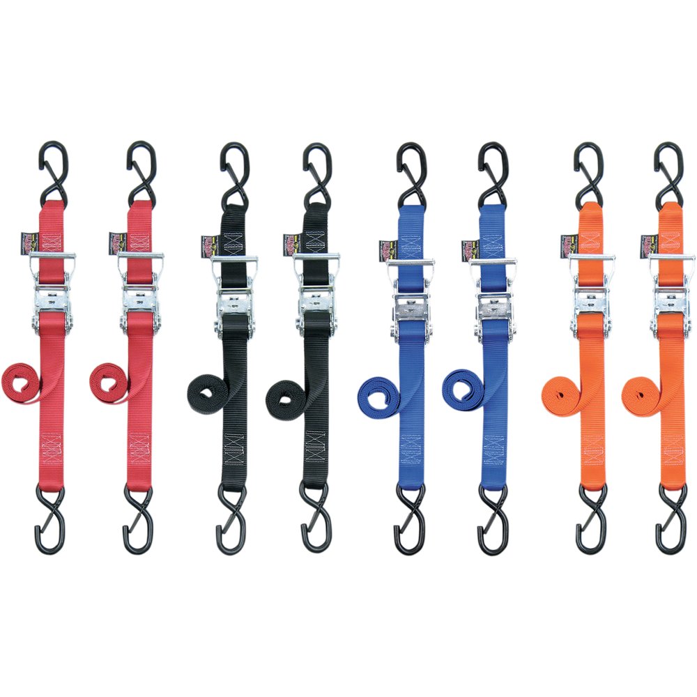 POWERTYE MFG. Ratchet Tie-Downs - 1-1/2" x 6-1/2' - Orange 30579-S