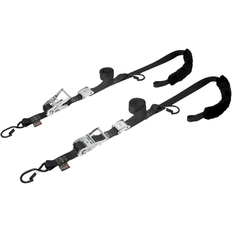 POWERTYE MFG. Cam Ratchet Tie-Downs - 1-1/2" x 6-1/2' - Black 30722