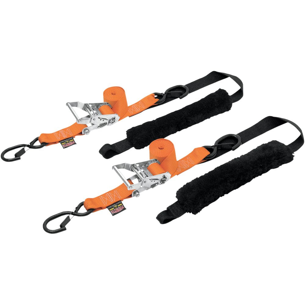 POWERTYE MFG. Deluxe Ratchet Tie-Downs - 1-1/2" x 6-1/2' - Orange 30692-S