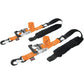 POWERTYE MFG. Big Daddy Tie-Downs - 2" - 2 Snap-hook Ends - Sewn-in Soft-Tye - Orange 32529-S