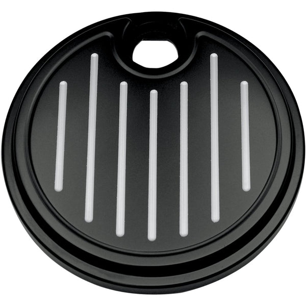 PRO-ONE PERF.MFG. Fuel Door - Ball-Milled - Black 908315B