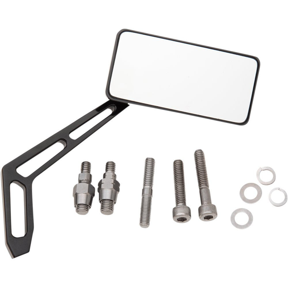 PRO-ONE PERF.MFG. Mirror - Weekend Warrior - Side View - Cut-Out - Rectangle - Black - Left 102472AB