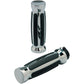 PRO-ONE PERF.MFG. Custom Straight Rubber Grips - Cable - Chrome 490000