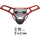 RAVEK Front Bumper/Skid Plate with White Lights - Red - RZR XP 1000 64-317RDL