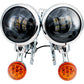 RIVCO PRODUCTS LED Turn/Run Lights - 4-1/2" - Chrome/Black MV190